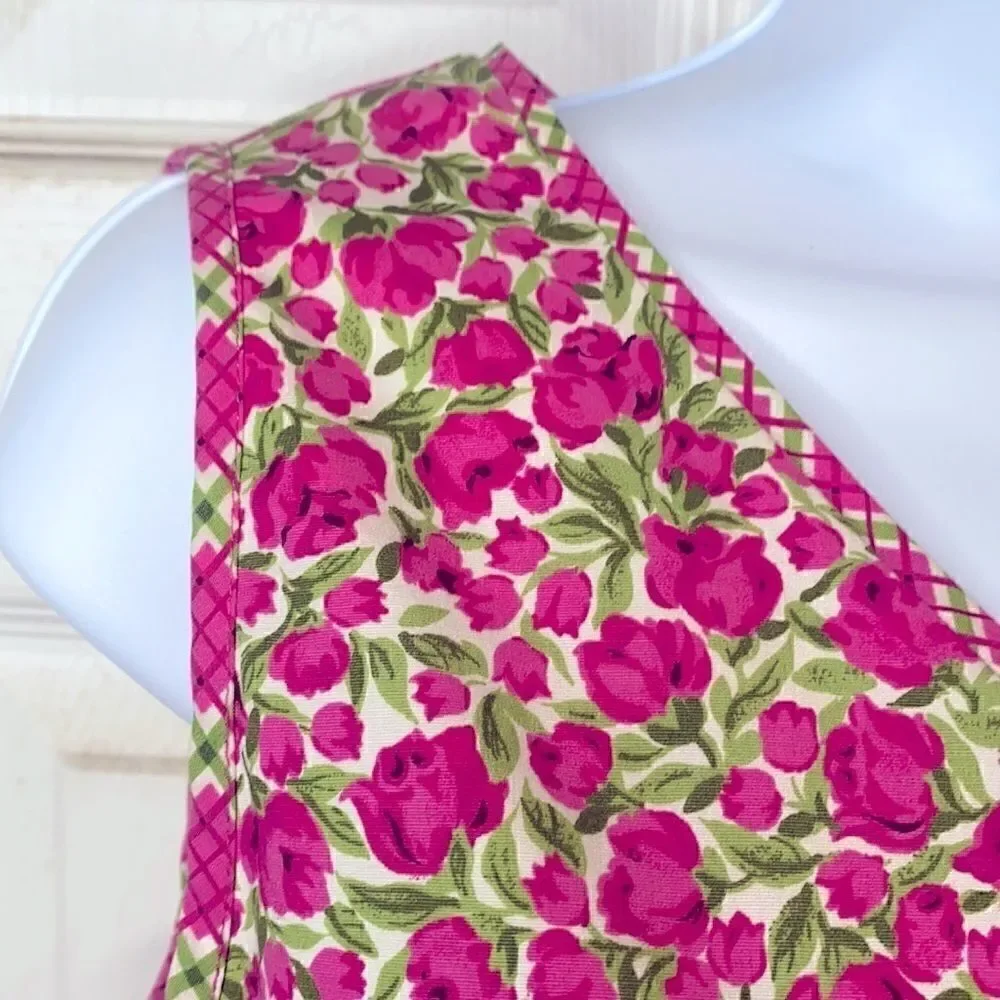 SAG HARBOR Size 8 Pink Green Floral Sleeveless - Picture 2 of 9